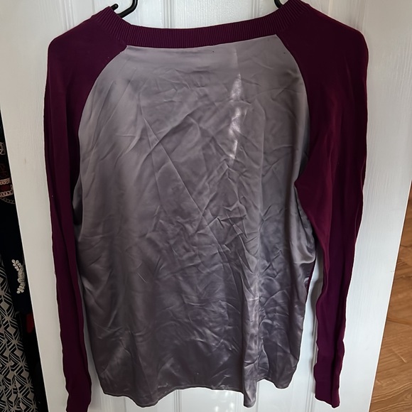 Caslon grape two tone sweater - Picture 2 of 3